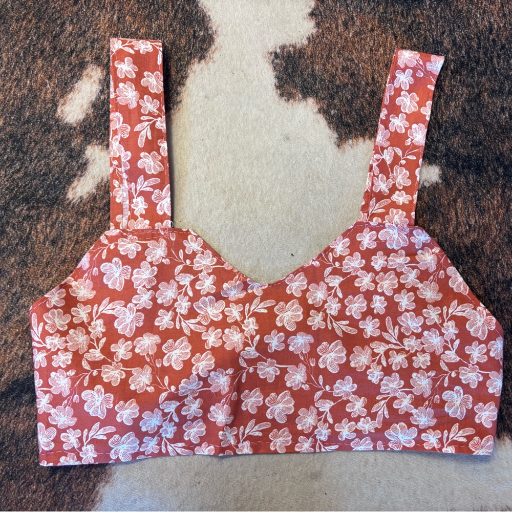 Handmade Floral Crop Top